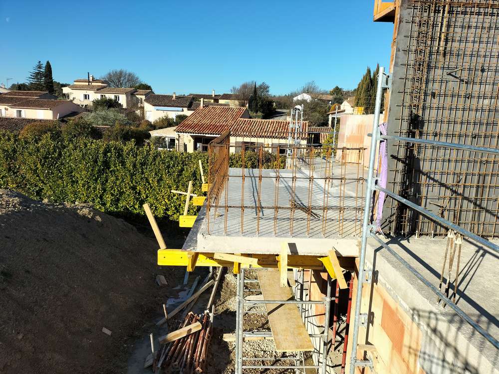Chantier Samaria Pierrevert coffrage balcons